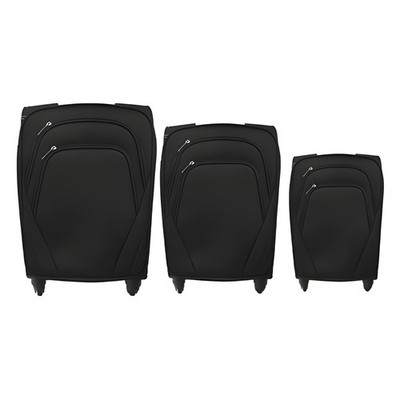 Alta Soft-Sided Expandable Spinner Luggage Suitcase Travel Bag Black 4-Wheel New