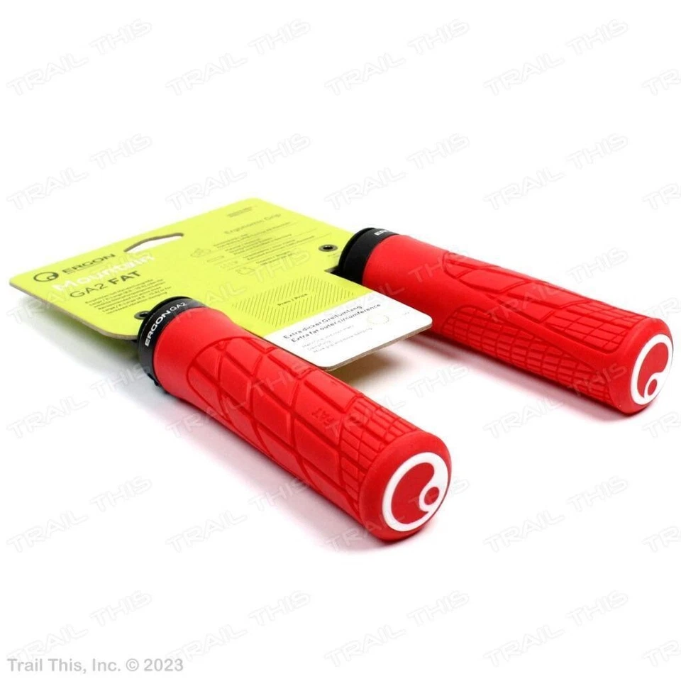 Ergon GA2 FAT Grande - Rojo Riesgado - Manillar Ergo Bloqueo MTB / Empuñadura de Bicicleta Híbrida Foto 4 de 4