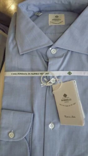 Camicie classiche da uomo bianche Luigi Borrelli in cotone