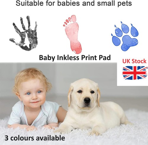 Picture Frame Baby Footprint Kit Handprint Ink Pad For Pet Dog Paw Print Kit New - Picture 2 of 20
