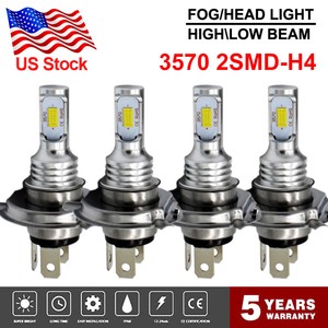 4X 3570LED Headlight Bulb H4 9003 HB2 Combo Kit High Low Beam Super