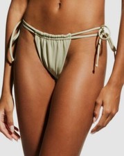 $113 Port De Bras Women's Green Aruba Side Tie Bikini Bottom Swimwear Size XXS