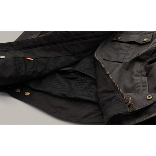 Belstaff Temple Techwax Wax Cotton Mesh Motorcycle Jacket - Mahogany Brown - Picture 5 of 5