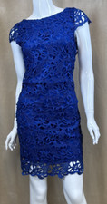Alice + Olivia Women's Royal Blue Lace Silk-Lined Dress, Size 2