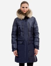 ✪ Goose Down Coat Jacket Parka Raccoon Fur Sz Xl / Us 14 Eu 46 $895 Пуховик Енот