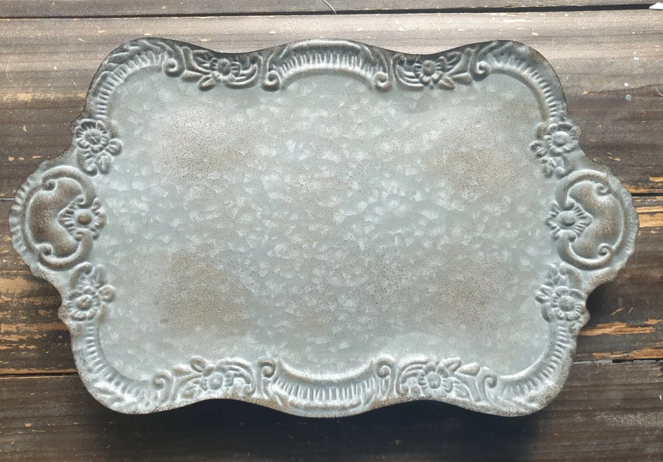 Tablett Kerzentablett 'Chateau' silber Deko French Vintage Shabby Bloomingville