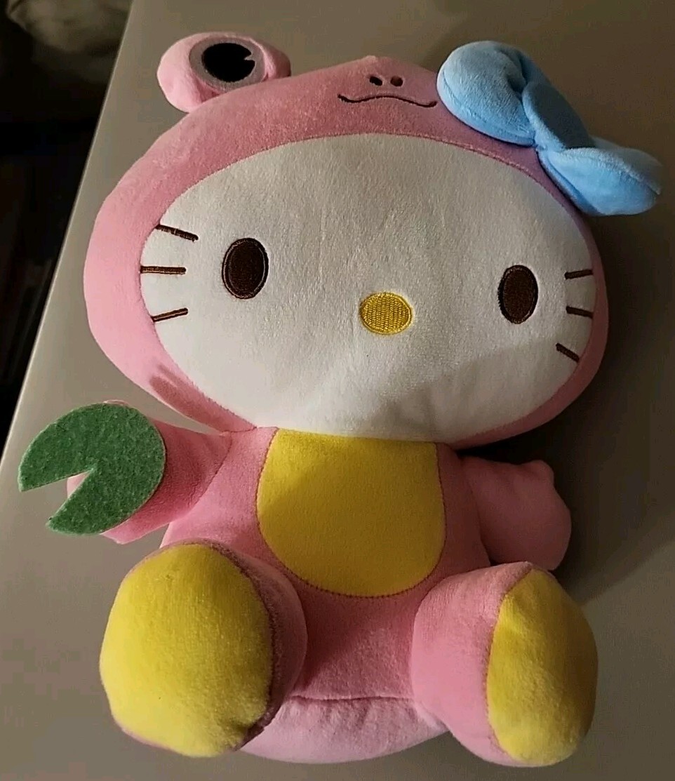Hello Kitty Pink Frog Sanrio Eikoh 2011 Plush 12