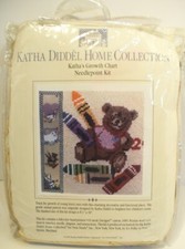 Katha Diddel Growth Chart Wool Needlepoint Kit Wall Hanging, 8 3/4" x 39"