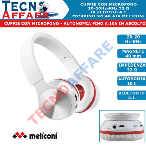 Cuffie Bluetooth con microfono 4.1 Meliconi My Sound Speak Air | eBay