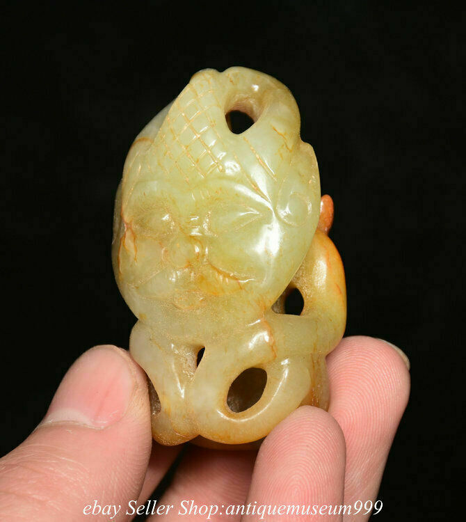 Ancien pendentif statue dieu soleil sculpture jade Hetian culture ...