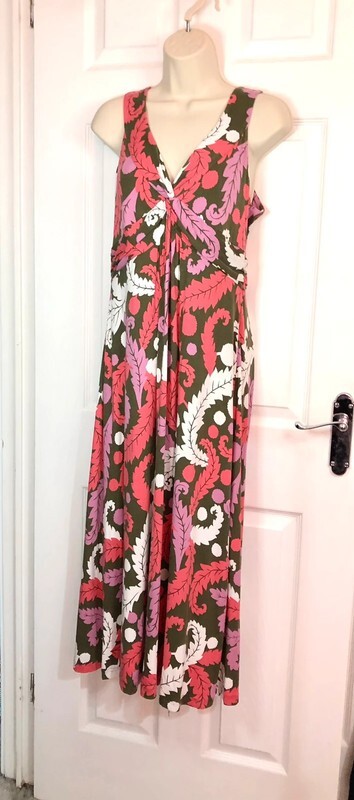 Boden Pink Multicoloured Patterned Sleeveless Mid… - image 1