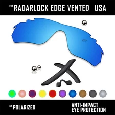 Anti Scratch Replacement Lenses & Rubber Kits for-Oakley RadarLock Edge Vented