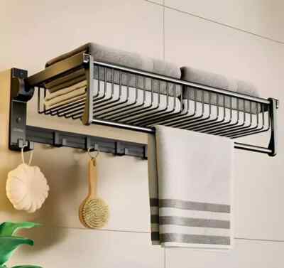 French Luggage Towel Rack Train Wall Mounted Rack vintage