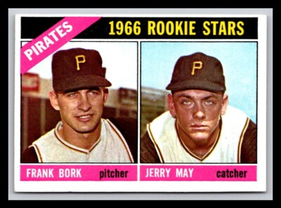 1966 Topps #123 Pirates 1966 Rookie Stars (Frank Bork / Jerry May) VG or Better