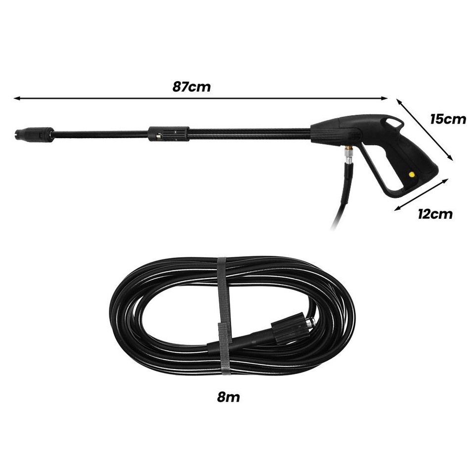 160 Bar High Pressure Washer Spray Gun And 8M Washing Hose Kit For Car 160-bar-high-pressure-washer-spray-gun-and-8m-washing-hose-kit-for-car