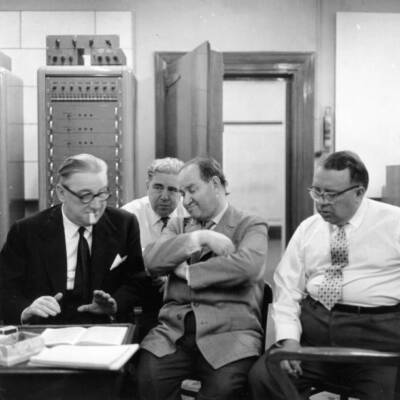 1958 The Oistrakh Trio In The Playback Room After A Session OLD PHOTO