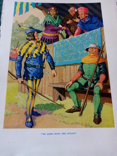 El72 Ephemera 50er Jahre Buchbild Robin Hood der Gesetzlose