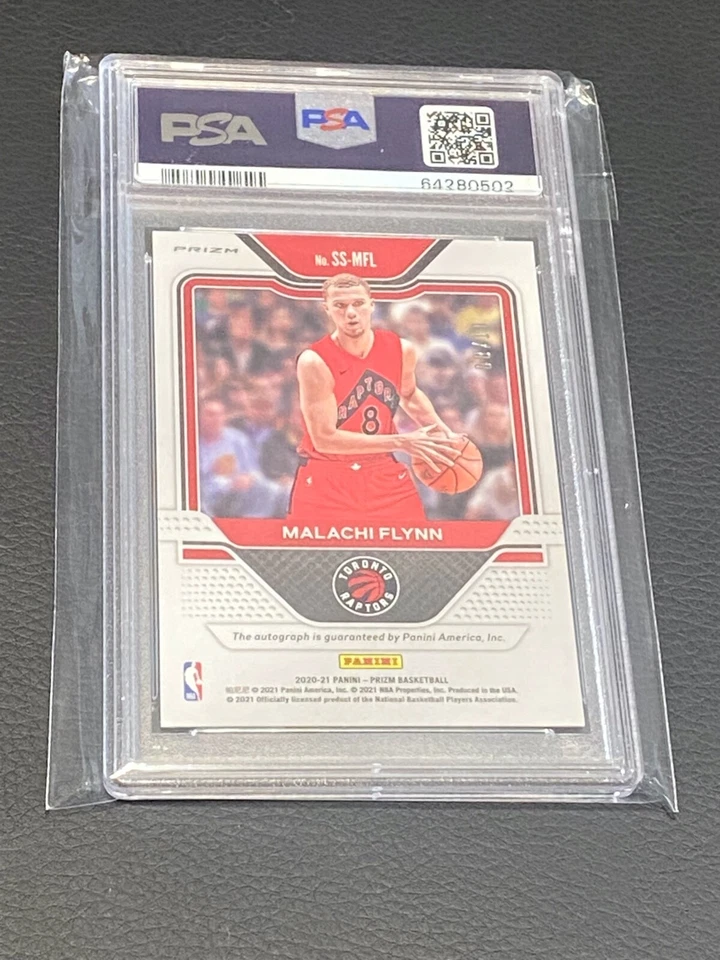 2020-21 Malachi Flynn Sensational Signatures Gold Prizm /10 Prizm #SS-MFL PSA 10 - Image 3 of 4