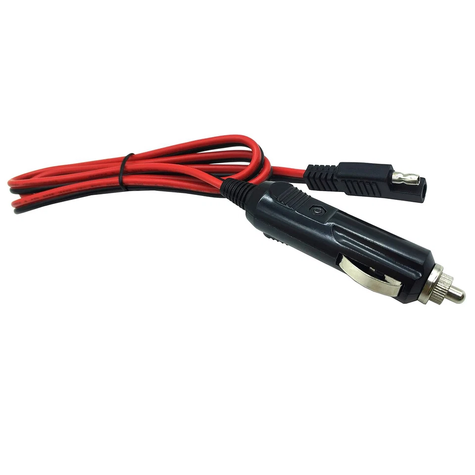 Car Cigarette Lighter Plug Battery Charger to SAE Adapter Charging Cable 14AWG - Image 2 of 4
