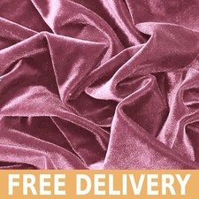 Mauve Stretch Velvet Solid Fabric - 58" Wide,/Sold by Yard- Free Shipping