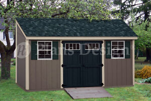 Storage Shed Plans, 6' x 16' Deluxe Lean to / Slant # 