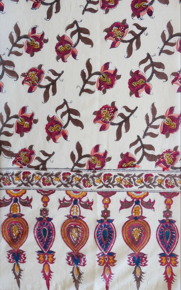 Sarong estampado a mano - Layla - 100 % algodón Foto 4 de 4