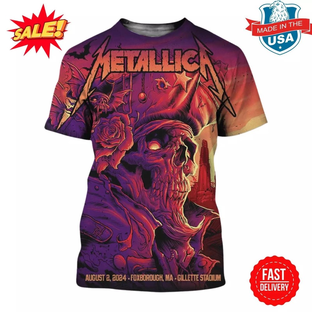Metallica M72 Foxborough MA Night 1 Limited Poster For The Show At 3D Shirt