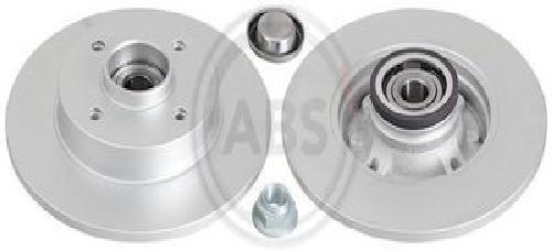 2x Original A.B.S. Brake Disc 17631C for Citroën Peugeot
