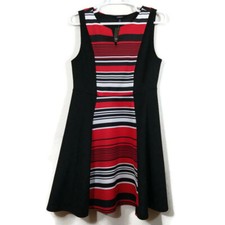 Torrid Dress Striped Sleeveless Skater Dress V Cut Size 2X -NWT