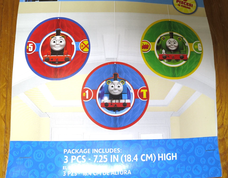 THOMAS All Aboard Friends DECORACIONES DE PANAL (3) ~ Suministros para fiesta de cumpleaños Foto 3 de 4