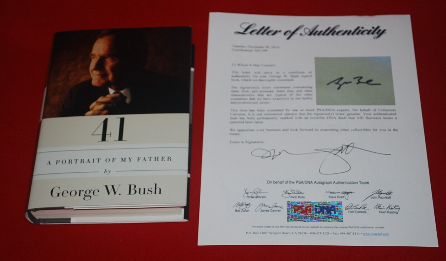 george bush Autographed Signed Book 41 A Portrait of My Father First ...