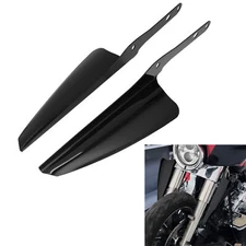 Black Front Fork Mount Wind Deflector Windshield For Harley Touring 1995-2023 22