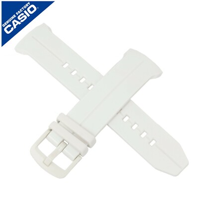 Genuine Casio Watch Strap Band for BGS-100 BGS-100GS BGS 100 100GS WHITE 