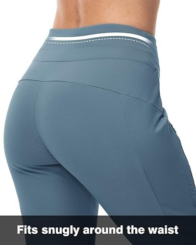 donhobo Women Thin Fleece Lined Trousers Water-Resistant Cargo Walking Joggers E - Picture 3 of 7