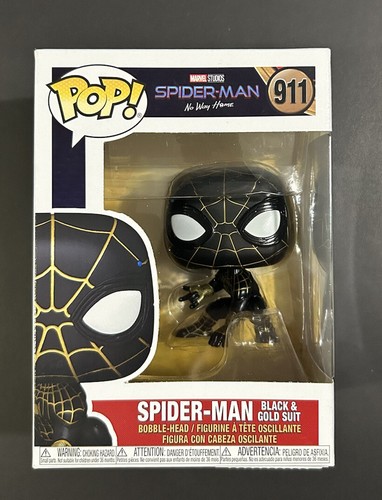 Funko POP! Marvel No Way Home Spider-Man (Black & Gold Suit) #911 Vinyl Figure