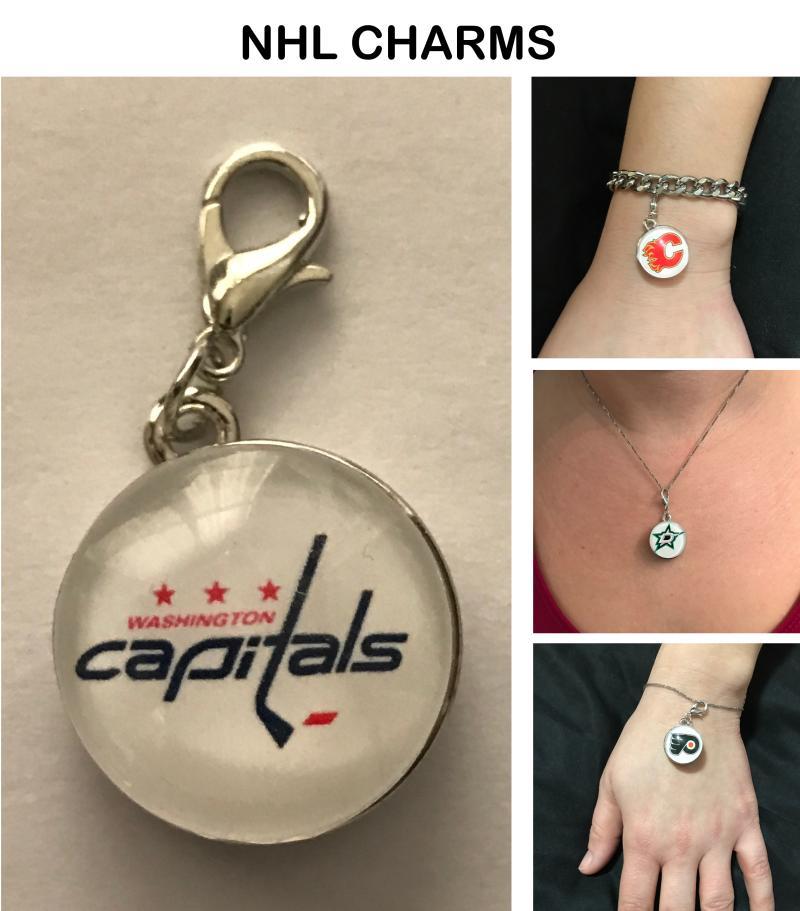 (HCW) Washington Capitals NHL Clip Charm for Bracelets, Necklaces, etc