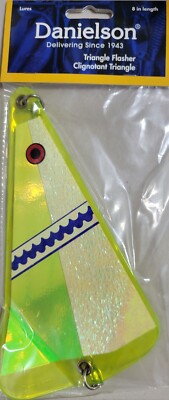 Danielson 8'' Triangle Flashers, Chartreuse Crackle, TF8214 NEW!