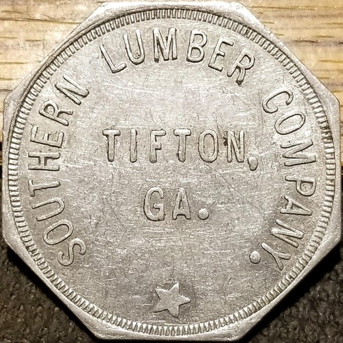 RARE R10 Sawmill 1890's Scrip Token TIFTON SOUTHERN LUMBER