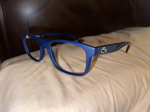 NEW LACOSTE L2842 424 MATTE BLUE AUTHENTIC FRAMES EYEGLASSES 55-17