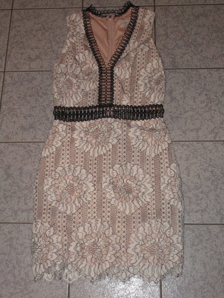 charlotte russe short cocktail dresses Charlotte Russe Black and White Lace Mini Cocktail Dress Size Medium
