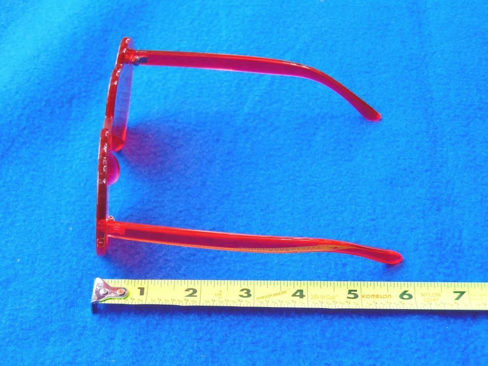 Rose Colored Glasses Heart Shaped Heavy Plexi Costume Props Drag Cosplay YF - Image 3 of 4