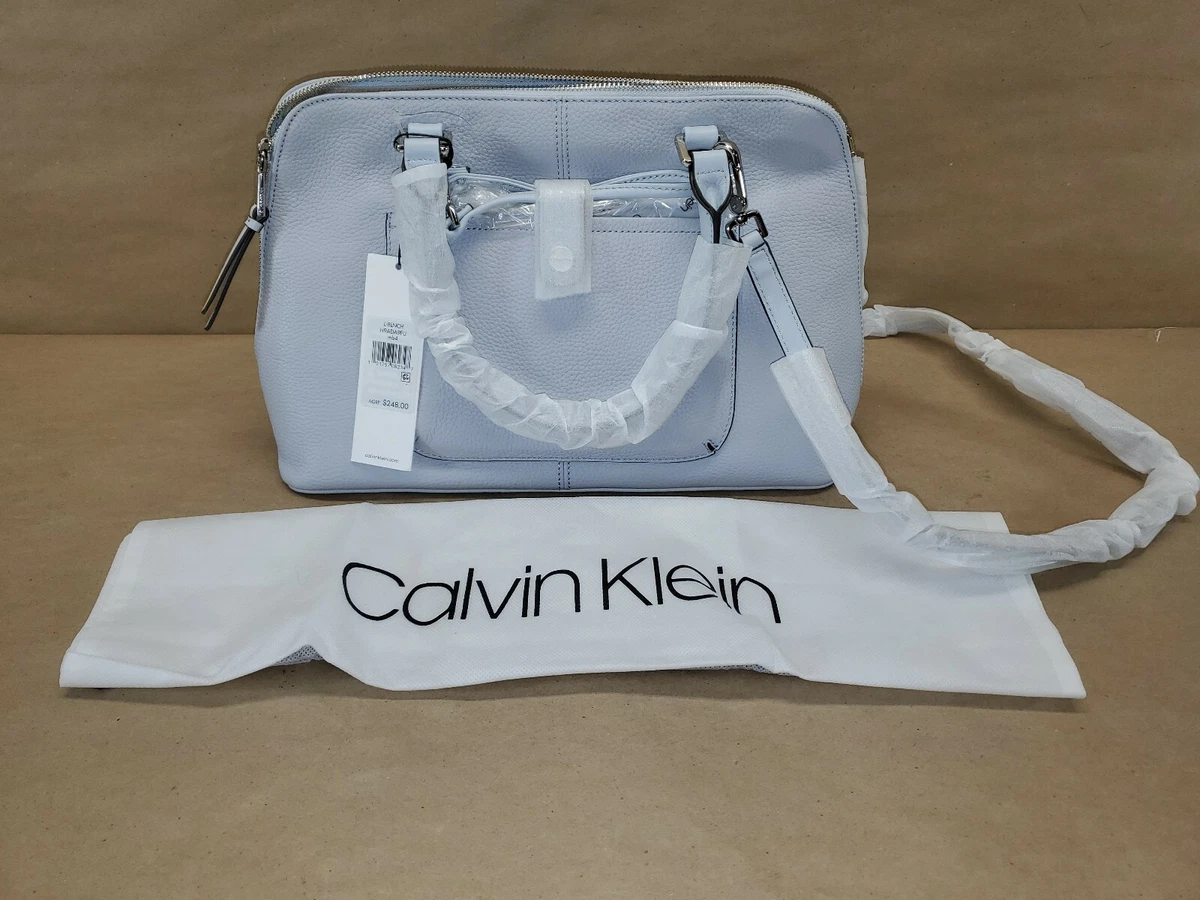 Genuine Calvin Klein Blanche Pebble Leather Dome Satchel eBay