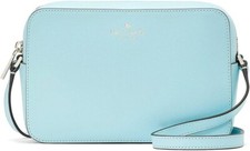 New Kate Spade Harper Crossbody bag Leather Aqua Pool