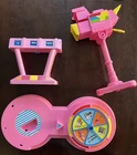 Vintage Mattel, Inc. Barbie TV Game Show Pieces: Camera Game Wheel Score Keeper