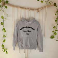 World Best Dog Mum Hoodie Pets Animal Dogs Lover Paw Mothers Day Funny Novelty