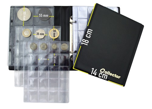 Collector Coin Album for 126 Mix Sizes Coins Folder Book - Best Quality - BLACK - Picture 2 of 11