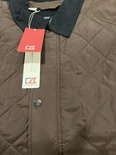 Cutter & Buck Quilted Jacket Brown Men's Large