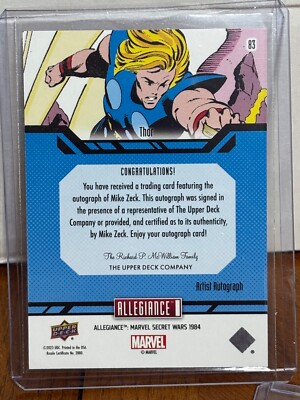 2024 Marvel Allegiance Secret Wars Mike Zeck Artist Auto #83 SSP