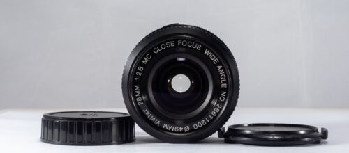 Vivitar MC 28mm F 2.8 Wide Angle, Close Focus Prime Lens. Olympus OM Mount