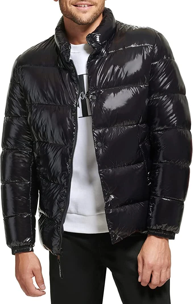 Calvin Klein High Shine Puffer Jacket Men&#039;s L, XXL, Black and Navy, | eBay